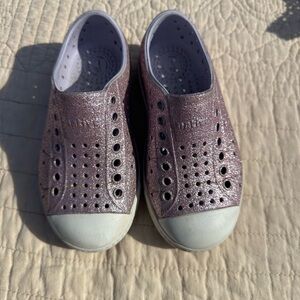 Native Metallic Purple Slip-On Shoes